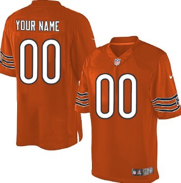 Mens Nike Chicago Bears Customized Orange Vapor Limited Jersey