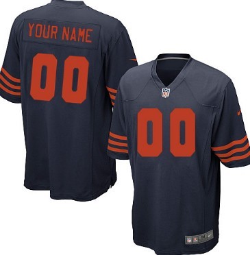 Kids Nike Chicago Bears Customized Blue With Orange Limited Jersey