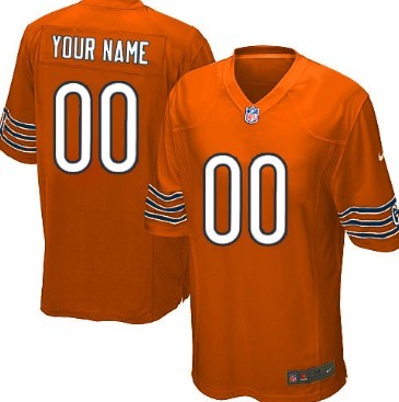 Mens Nike Chicago Bears Customized Orange Game Jersey