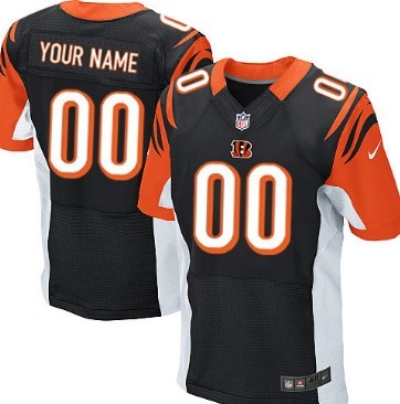 Mens Nike Cincinnati Bengals Customized Black Elite Jersey