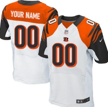 Mens Nike Cincinnati Bengals Customized White Elite Jersey