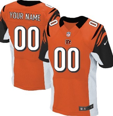 Mens Nike Cincinnati Bengals Customized Orange Elite Jersey