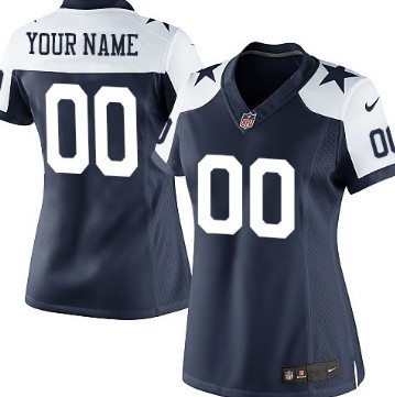 Womens Nike Dallas Cowboys Customized Blue Thanksgiving Game Jersey