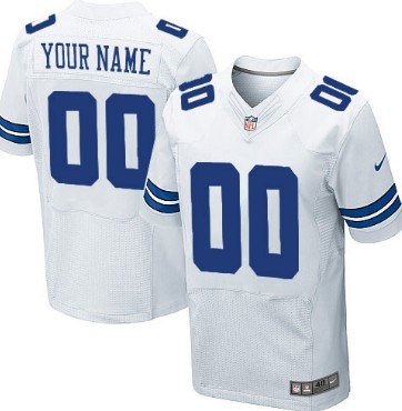 Mens Nike Dallas Cowboys Customized White Elite Jersey