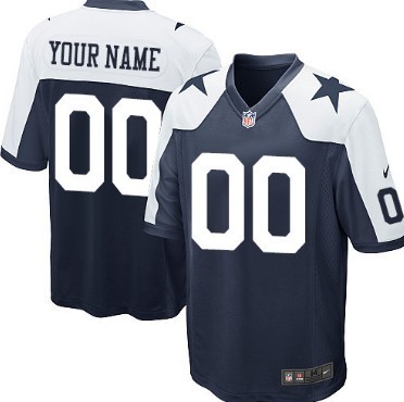 Kids Nike Dallas Cowboys Customized Blue Thanksgiving Limited Jersey