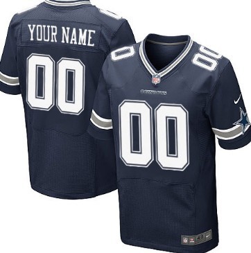 Mens Nike Dallas Cowboys Customized Blue Elite Jersey