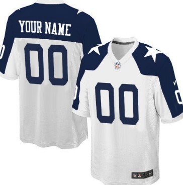 Kids Nike Dallas Cowboys Customized White Thanksgiving Limited Jersey