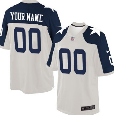 Mens Nike Dallas Cowboys Customized White Thanksgiving Limited Jersey