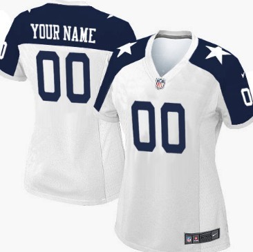 Womens Nike Dallas Cowboys Customized White Thanksgiving Limited Jersey