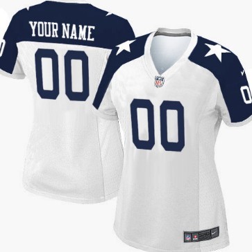 Womens Nike Dallas Cowboys Customized White Thanksgiving Game Jersey