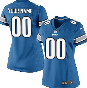Womens Nike Detroit Lions Customized Previous Light Blue Limited Jersey