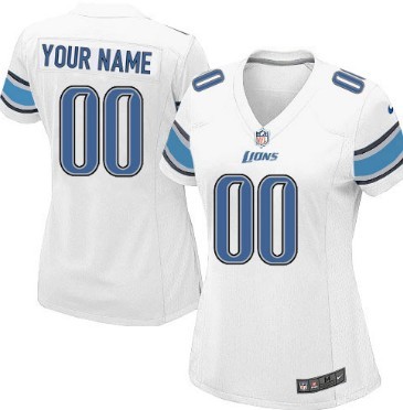 Womens Nike Detroit Lions Customized Previous Nike White Limited Jersey