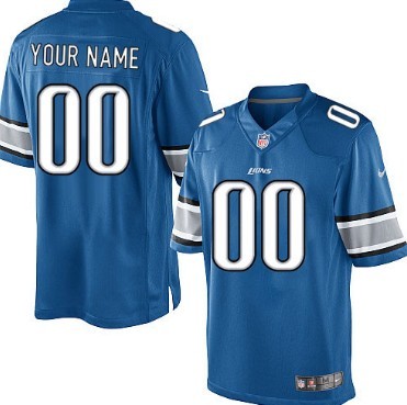 Mens Nike Detroit Lions Customized Previous Light Blue Limited Jersey