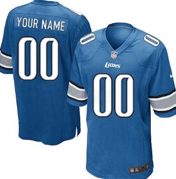 Kids Nike Detroit Lions Customized Previous Nike Blue Limited Jersey