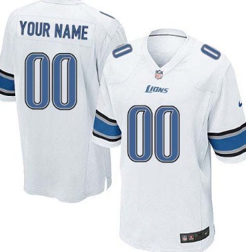 Kids Nike Detroit Lions Customized Previous Nike White Limited Jersey
