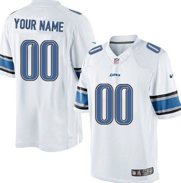 Mens Nike Detroit Lions Customized Previous Nike White Limited Jersey