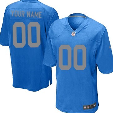Women's Nike Detroit Lions Customized Blue 2017 Throwback Limited Jersey
