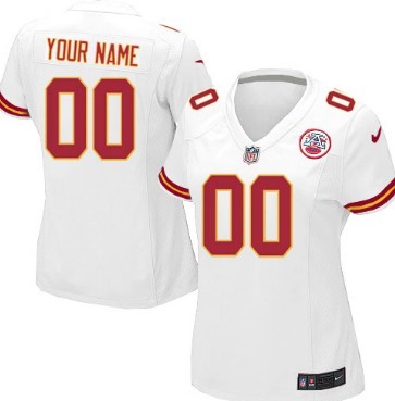 Womens Nike Kansas City Chiefs Customized White Game Jersey