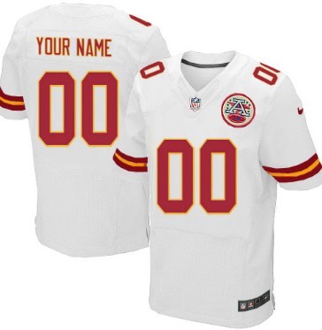 Mens Nike Kansas City Chiefs Customized White Elite Jersey