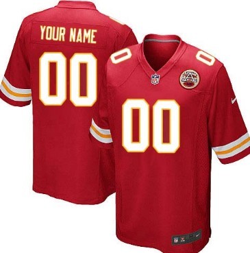 Kids Nike Kansas City Chiefs Customized Red Limited Jersey