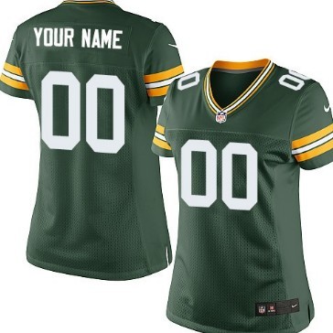 Womens Nike Green Bay Packers Customized Green Limited Jersey