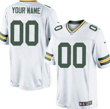 Mens Nike Green Bay Packers Customized White Limited Jersey