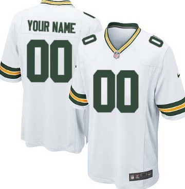 Kids Nike Green Bay Packers Customized White Limited Jersey