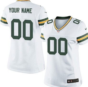 Womens Nike Green Bay Packers Customized White Game Jersey