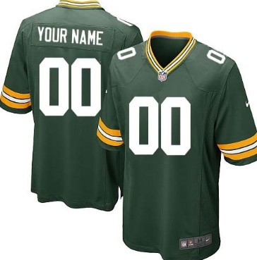 Kids Nike Green Bay Packers Customized Green Limited Jersey