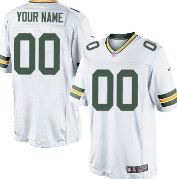 Mens Nike Green Bay Packers Customized White Game Jersey
