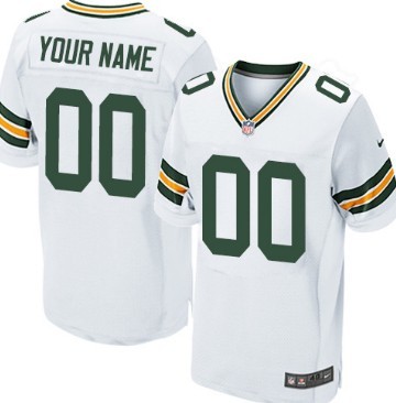Mens Nike Green Bay Packers Customized White Elite Jersey