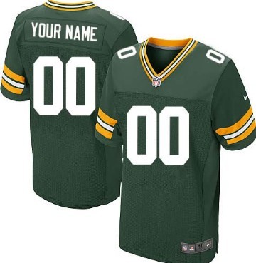 Mens Nike Green Bay Packers Customized Green Elite Jersey
