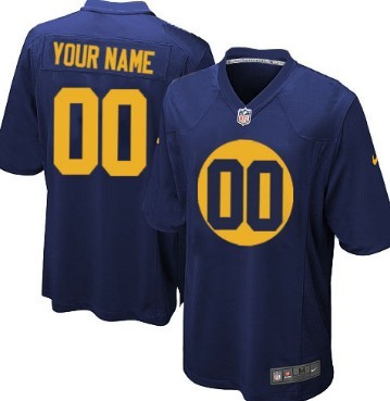 Kids Nike Green Bay Packers Customized Navy Blue Limited Jersey