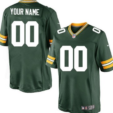 Mens Nike Green Bay Packers Customized Green Limited Jersey