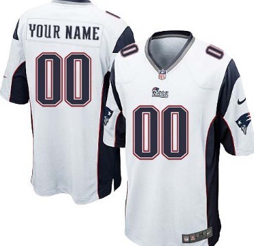 Kids Nike New England Patriots Customized White Limited Jersey