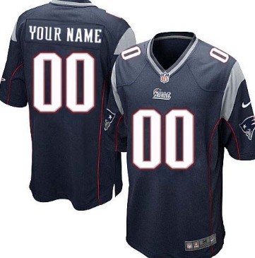 Mens Nike New England Patriots Customized Blue Limited Jersey