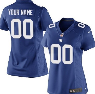 Womens Nike New York Giants Customized Blue Limited Jersey