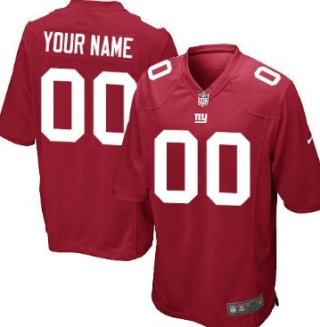 Mens Nike New York Giants Customized Red Game Jersey