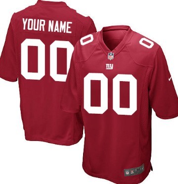 Kids Nike New York Giants Customized Red Game Jersey