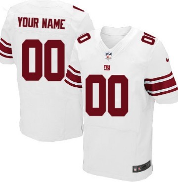 Mens Nike New York Giants Customized White Elite Jersey