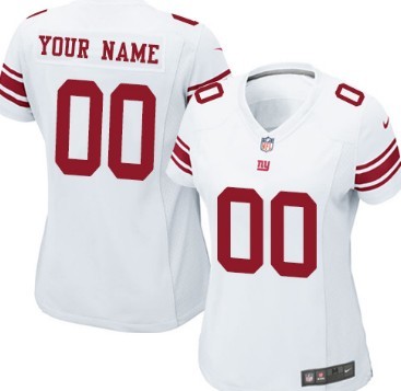 Womens Nike New York Giants Customized White Limited Jersey