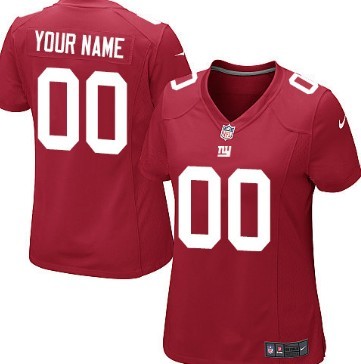 Womens Nike New York Giants Customized Red Limited Jersey