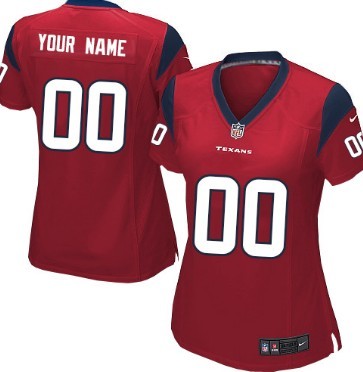 Womens Nike Houston Texans Customized Red Game Jersey