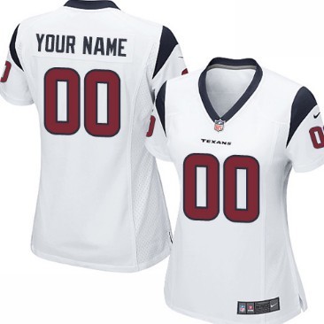 Womens Nike Houston Texans Customized White Game Jersey