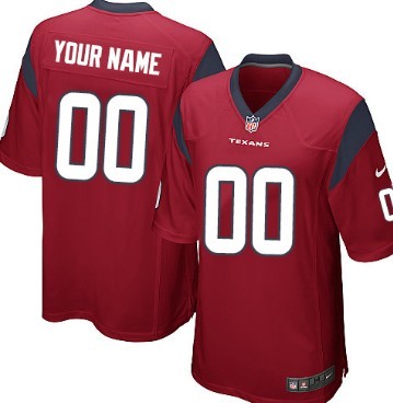 Mens Nike Houston Texans Customized Red Game Jersey