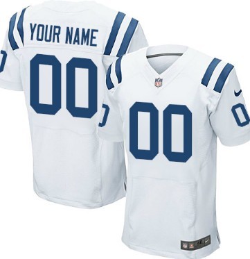 Mens Nike Indianapolis Colts Customized White Elite Jersey