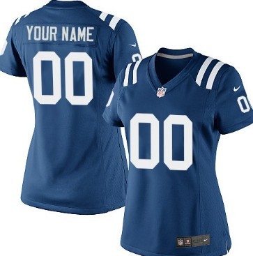 Womens Nike Indianapolis Colts Customized Blue Limited Jersey