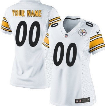 Womens Nike Pittsburgh Steelers Customized White Limited Jersey