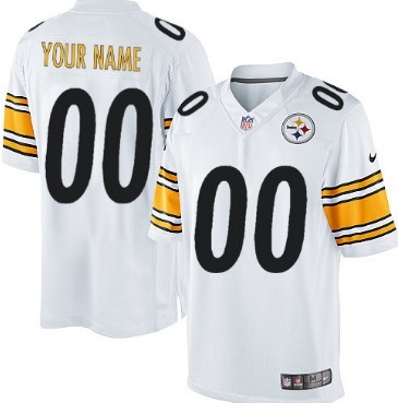 Mens Nike Pittsburgh Steelers Customized White Limited Jersey