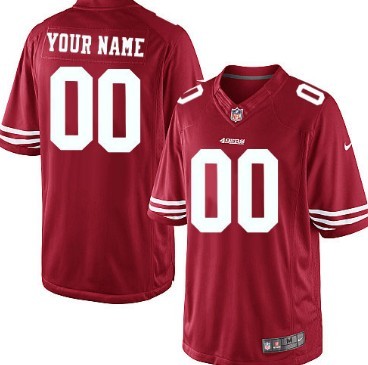 Kids Nike San Francisco 49ers Customized Red Limited Jersey